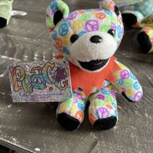 Vintage 2001 Grateful Dead Bean Bear By Liquid Blue Peace
